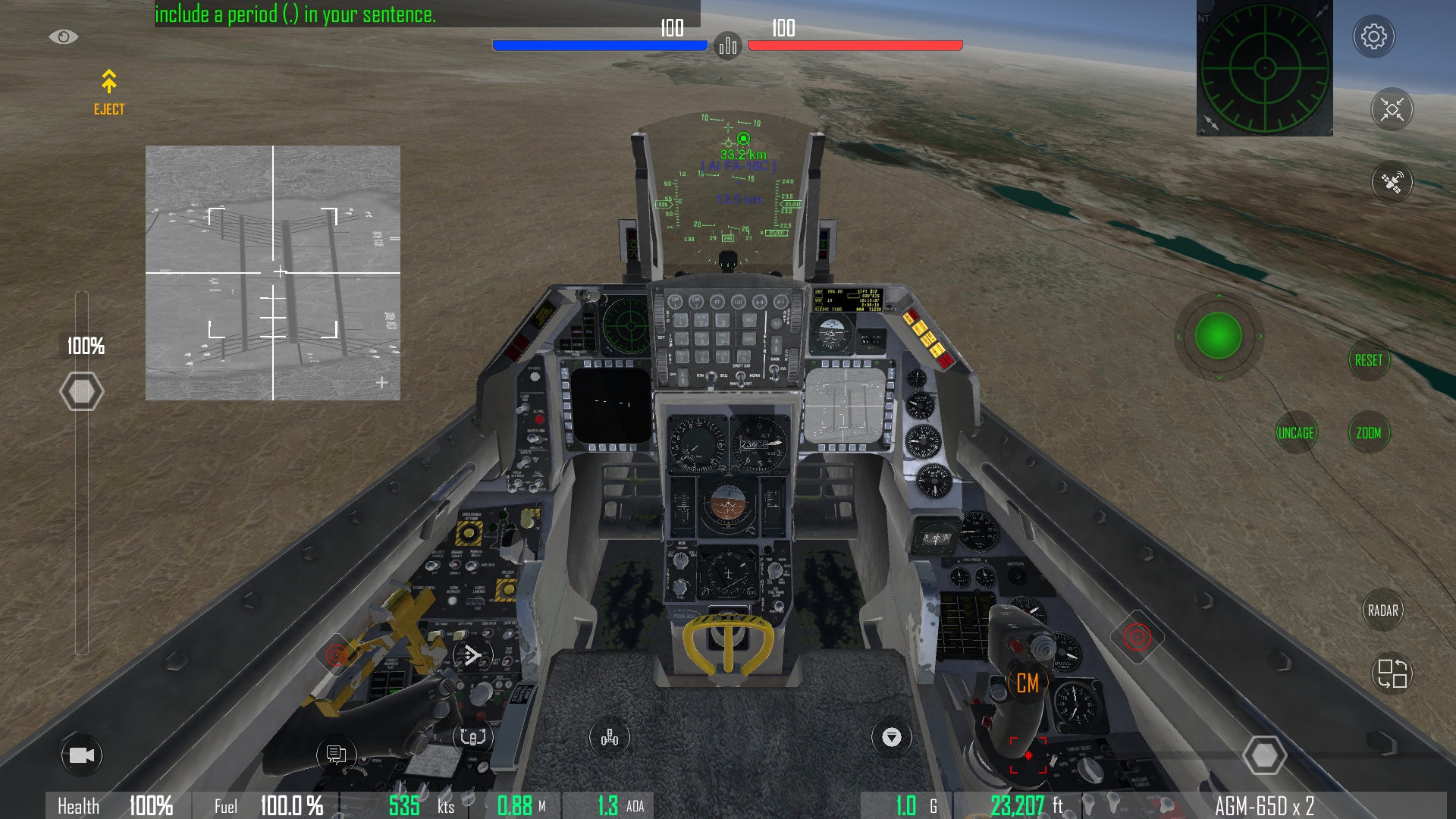 GS4: Realistic Air Combat gameplay screenshot 1