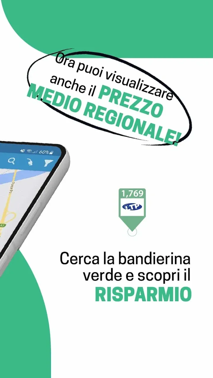 Tangkapan layar dalam aplikasi Prezzi Benzina! Metano GPL HVO 3