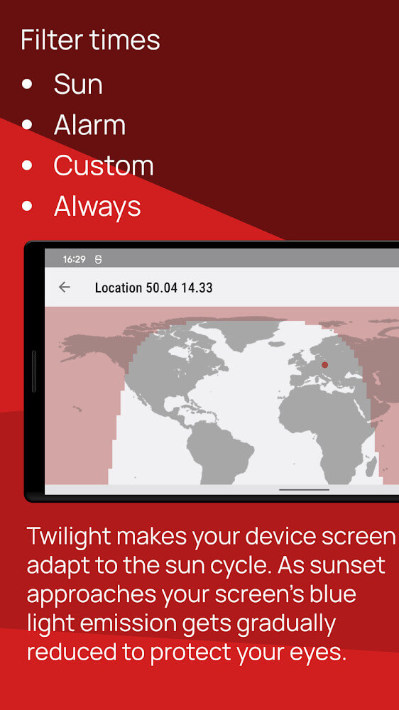 Twilight: Blue light filter screenshot 3