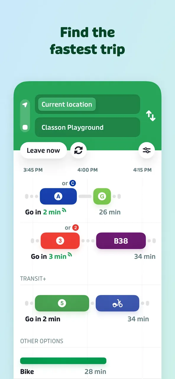 Transit Subway Bus Times in-app preview 4