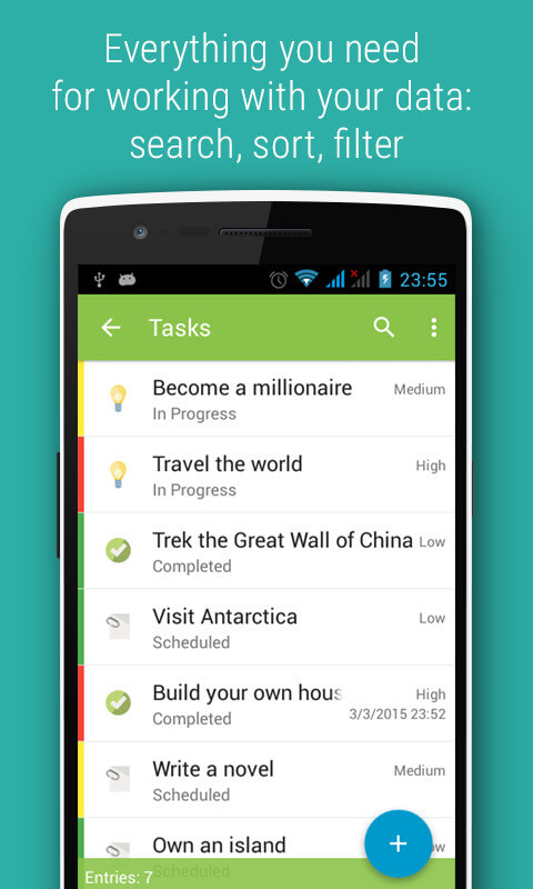 Screenshot Memento Database 3