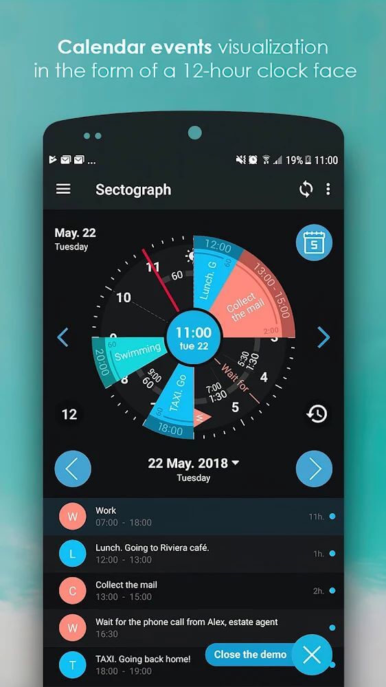 Sectograph app screenshot 3