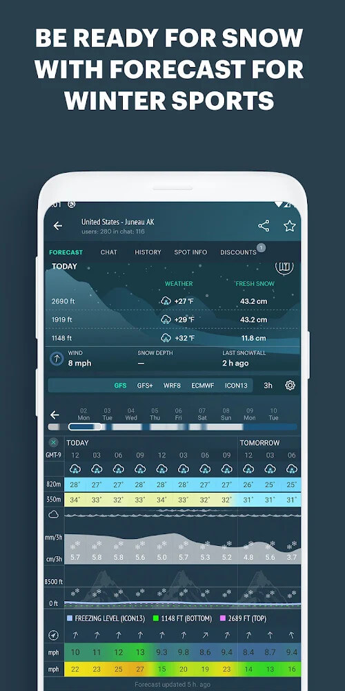Pratinjau dalam aplikasi Windy.app 7