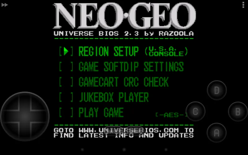 NEO.emu (Emulador de Arcade) Captura de Tela 5