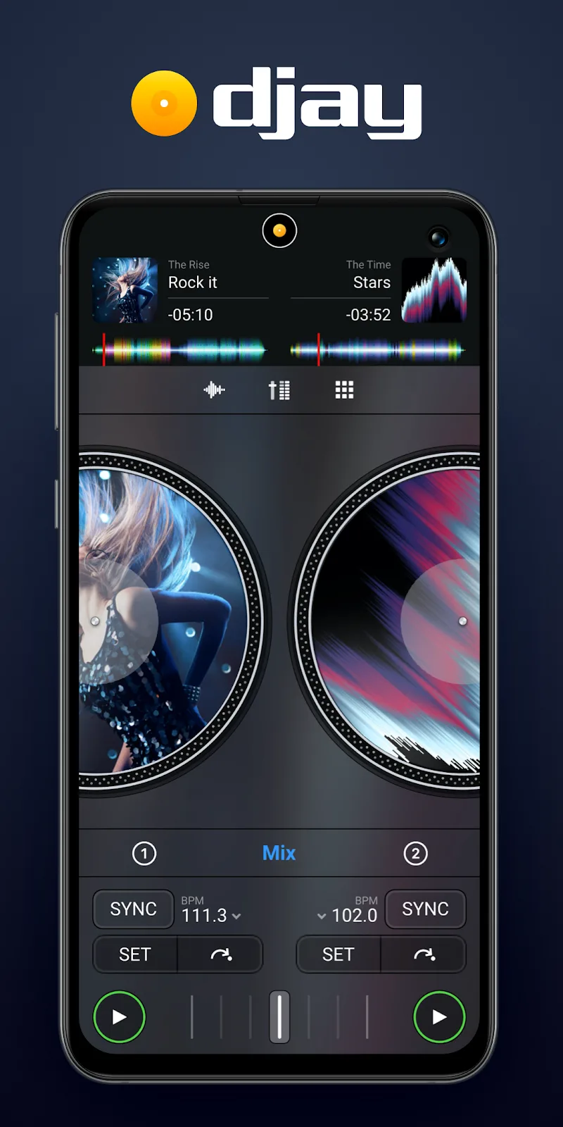 Captura de pantalla 2 de la interfaz de djay – DJ App & Mixer
