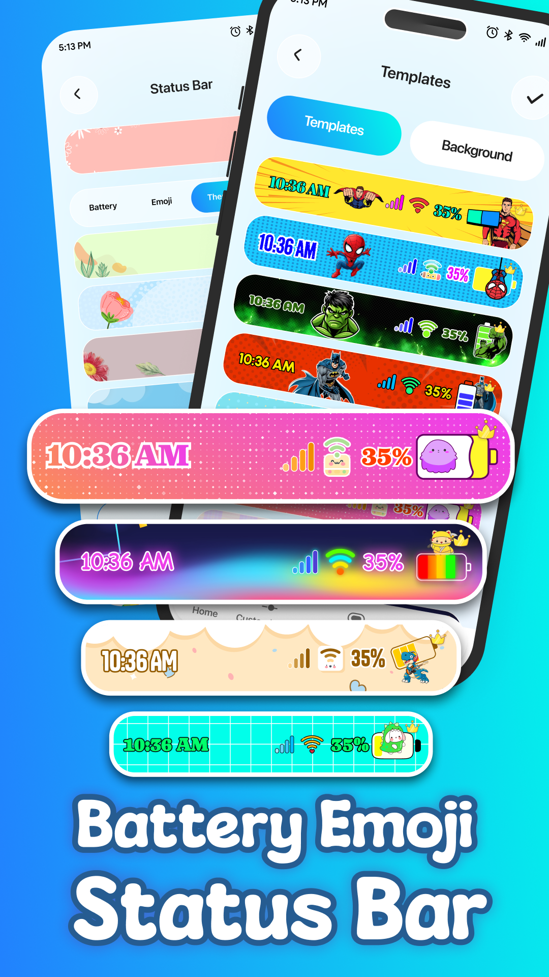 Screenshot 1 of Emoji Battery Icon Customize