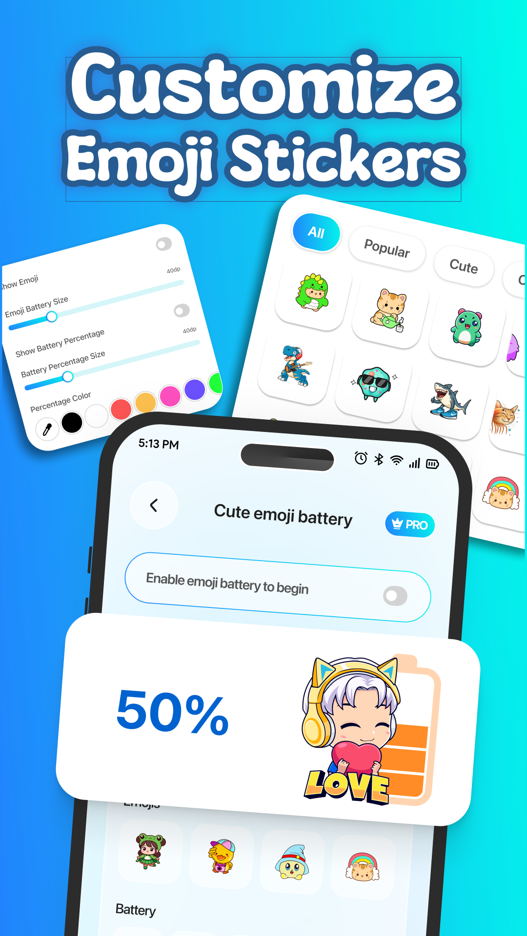 Screenshot 5 of Emoji Battery Icon Customize