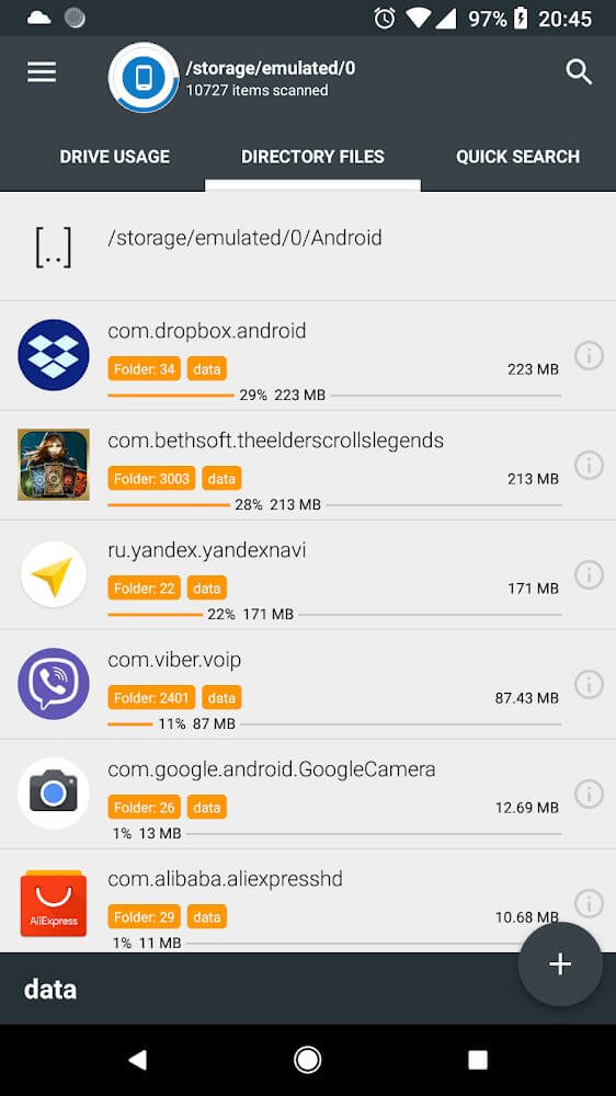 Tangkapan layar Disk & Storage Analyzer PRO 6