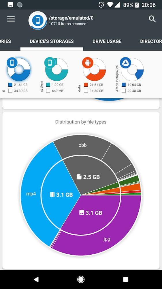 Tangkapan layar Disk & Storage Analyzer PRO 4