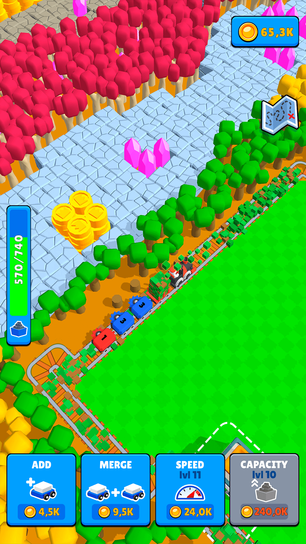 Train Miner: Idle Railway Game gameplay screenshot 2