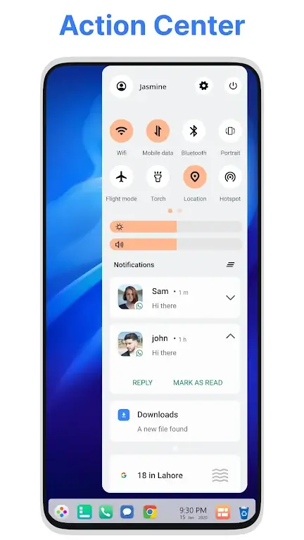 Tangkapan layar antarmuka U Launcher 3