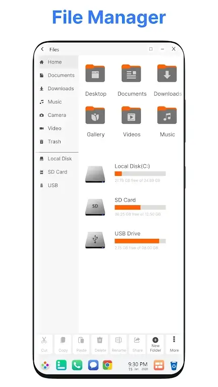 Tangkapan layar antarmuka U Launcher 7