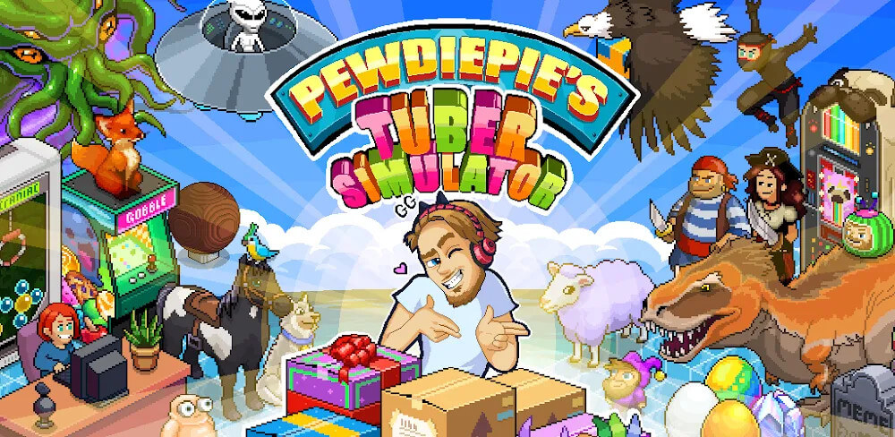 PewDiePie’s Tuber Simulator room decoration showcase