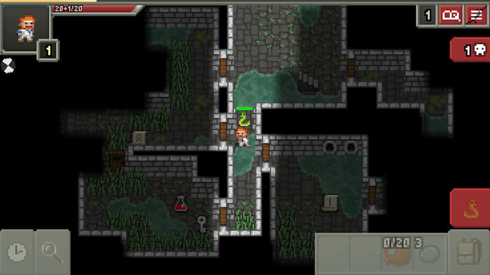 Shattered, captura de pantalla de Pixel Dungeon 2
