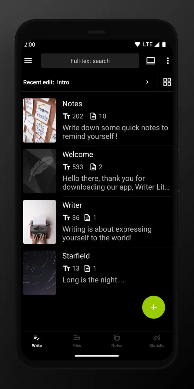 Lite Writer: Writing/Note/Memo Screenshot 6