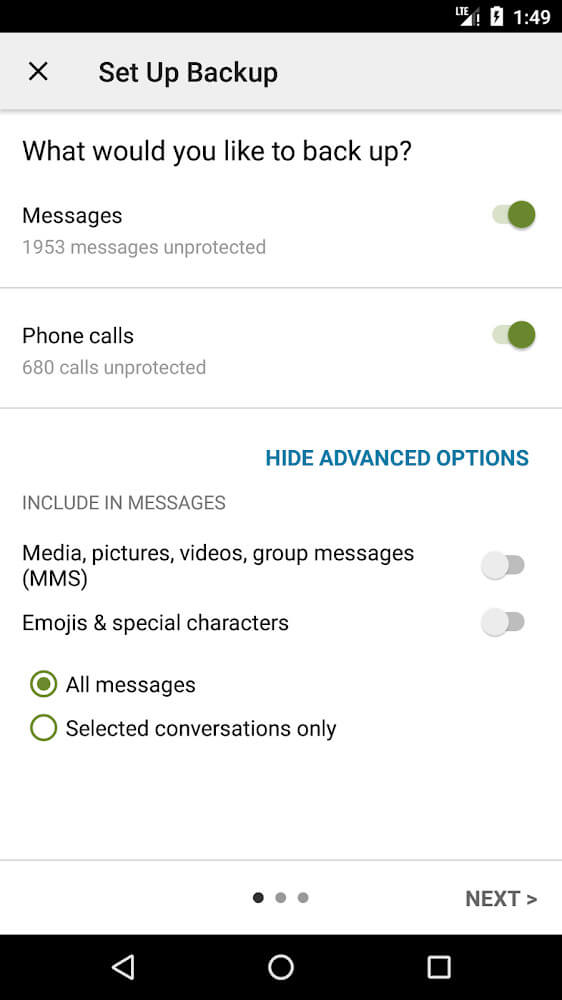 SMS Backup & Restore Pro app screenshot 4