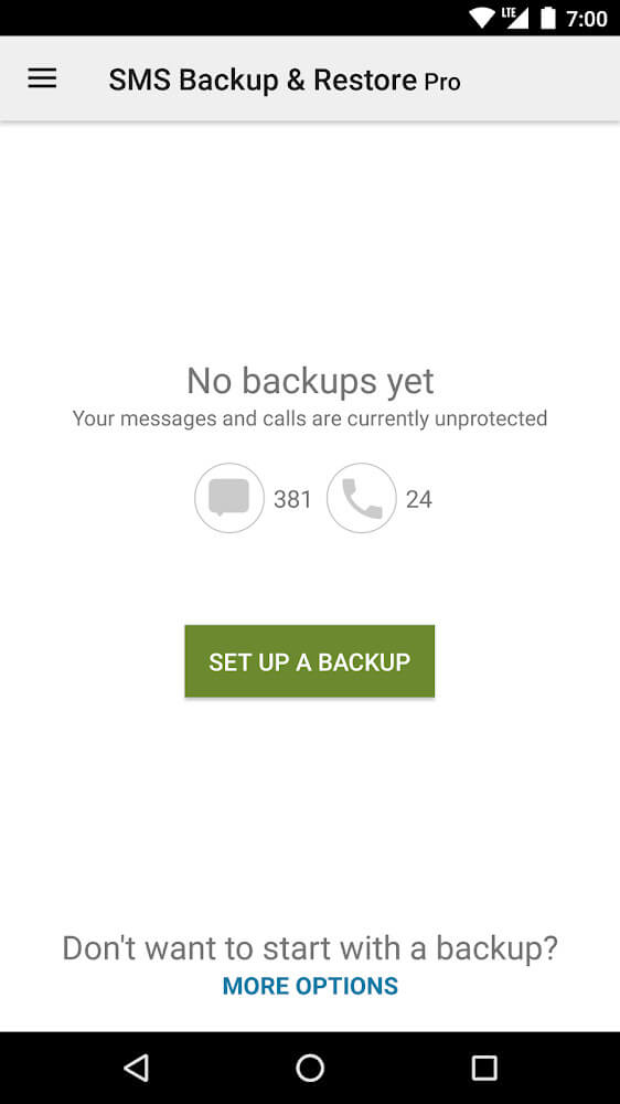 SMS Backup & Restore Pro app screenshot 2