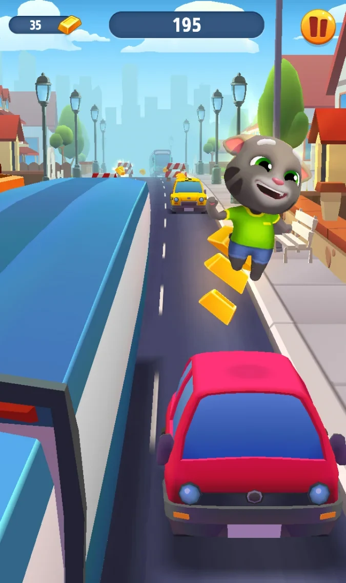 Capture d'écran de gameplay 4 de Talking Tom Gold Run