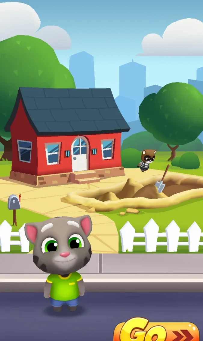 Capture d'écran de gameplay 1 de Talking Tom Gold Run