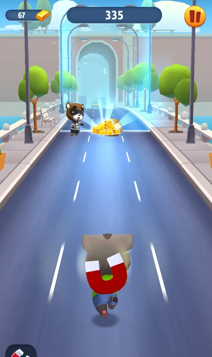 Capture d'écran de gameplay 5 de Talking Tom Gold Run