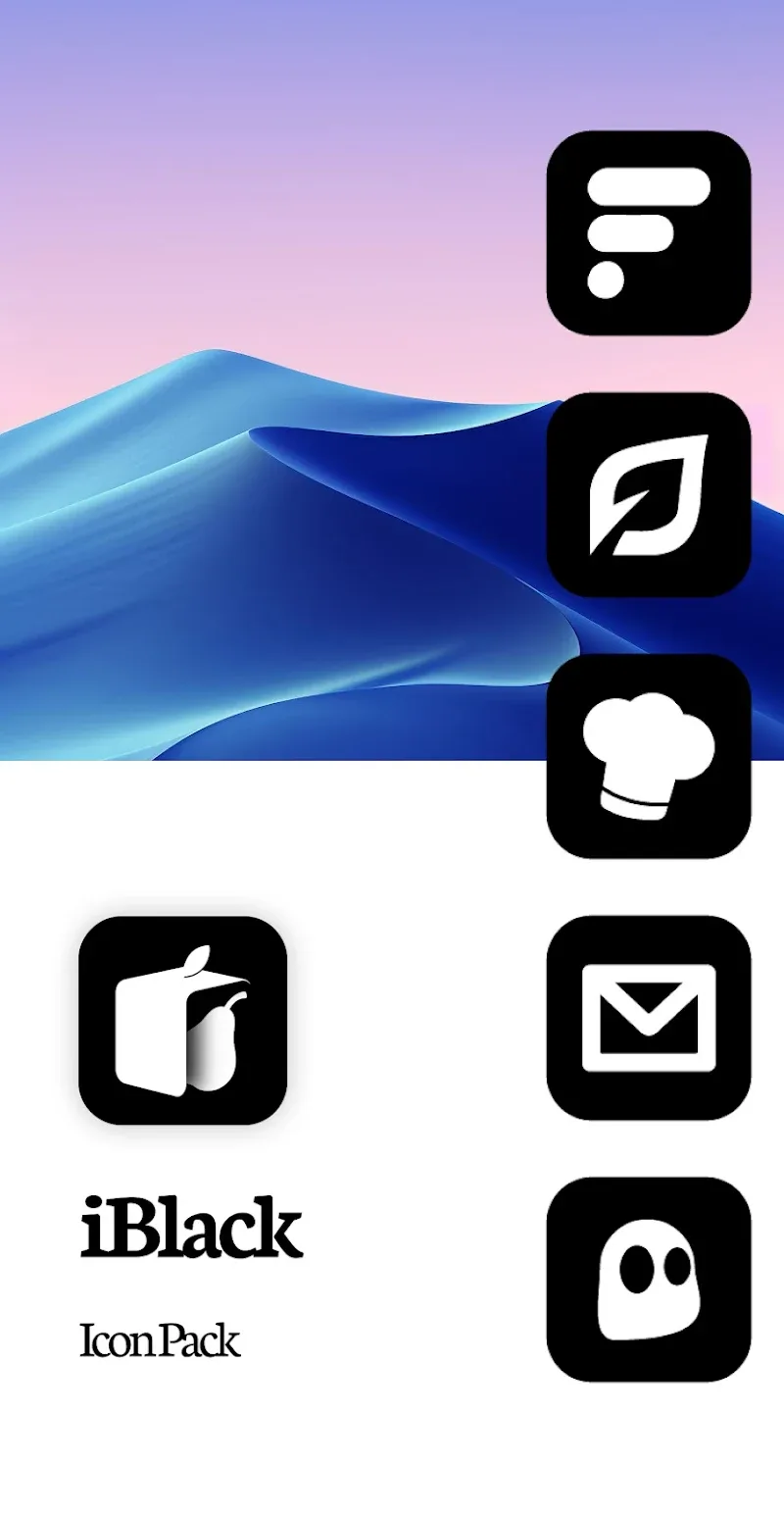 Aperçu 1 de iBlack - Icon Pack