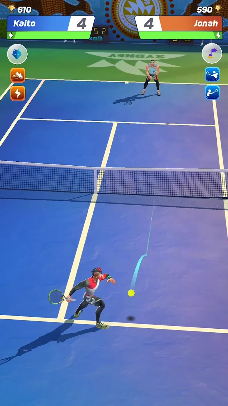 Captura de pantalla 1 de la jugabilidad de Tennis Clash