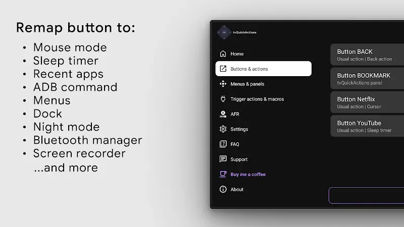 Pratinjau aplikasi tvQuickActions Pro 2