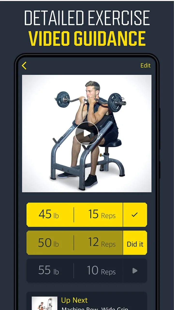Captura de pantalla de la app Gym Workout Planner 7
