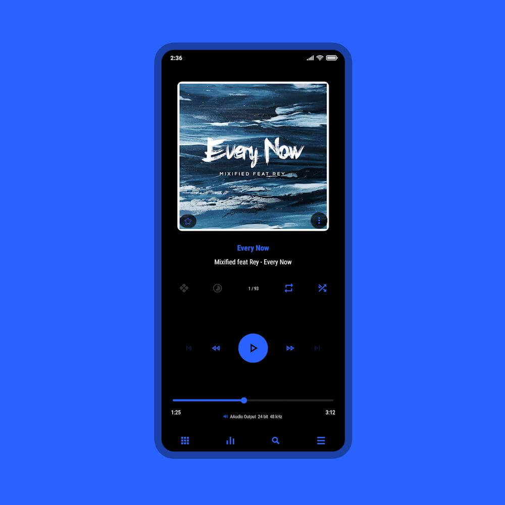 Luminous Black - Poweramp Skin screenshot 2