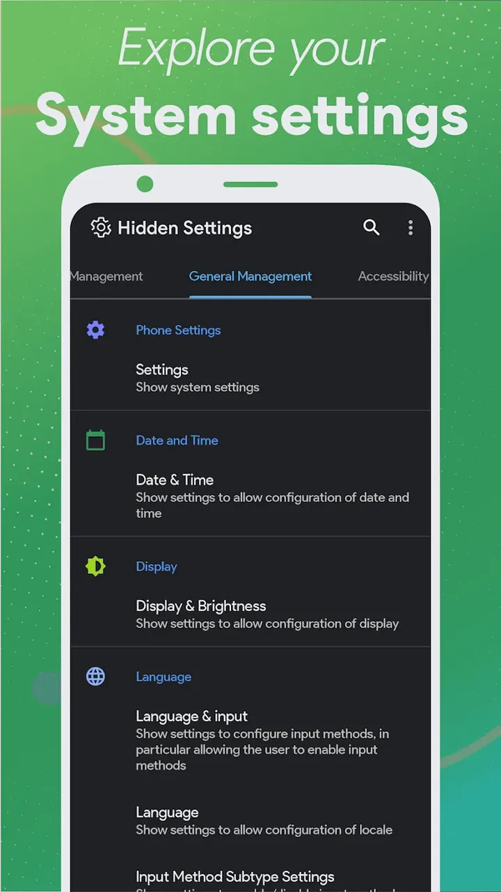 MIUI Hidden Settings Activity interface screenshot 5
