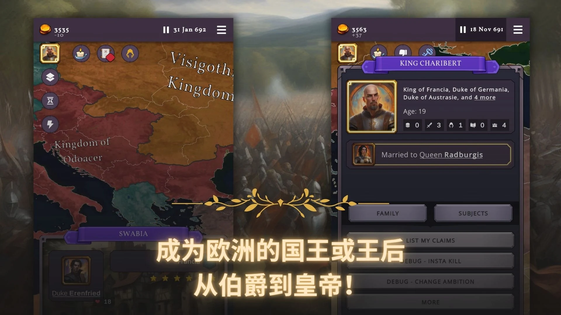 Clovis Medieval Grand Strategy gameplay preview 3