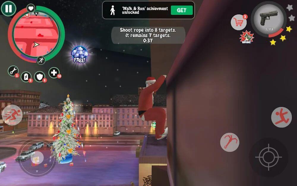 Tangkapan layar gameplay Crime Santa 3