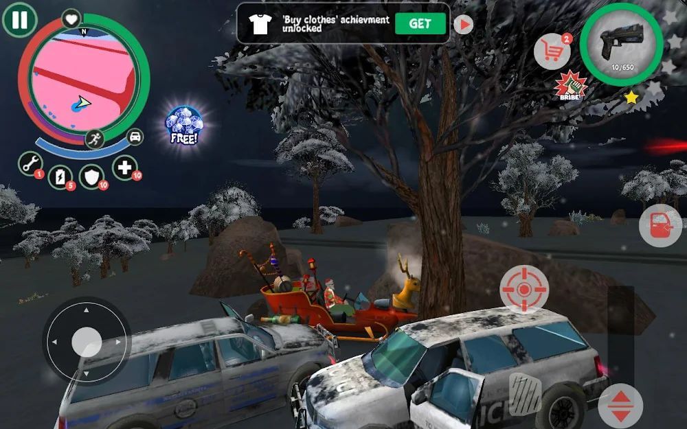 Tangkapan layar gameplay Crime Santa 5