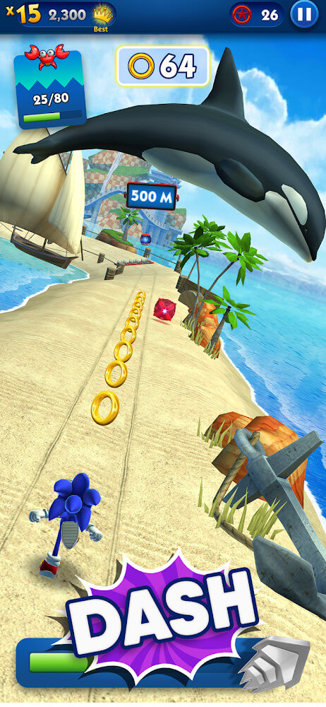 Captura de pantalla del juego Sonic Dash 3