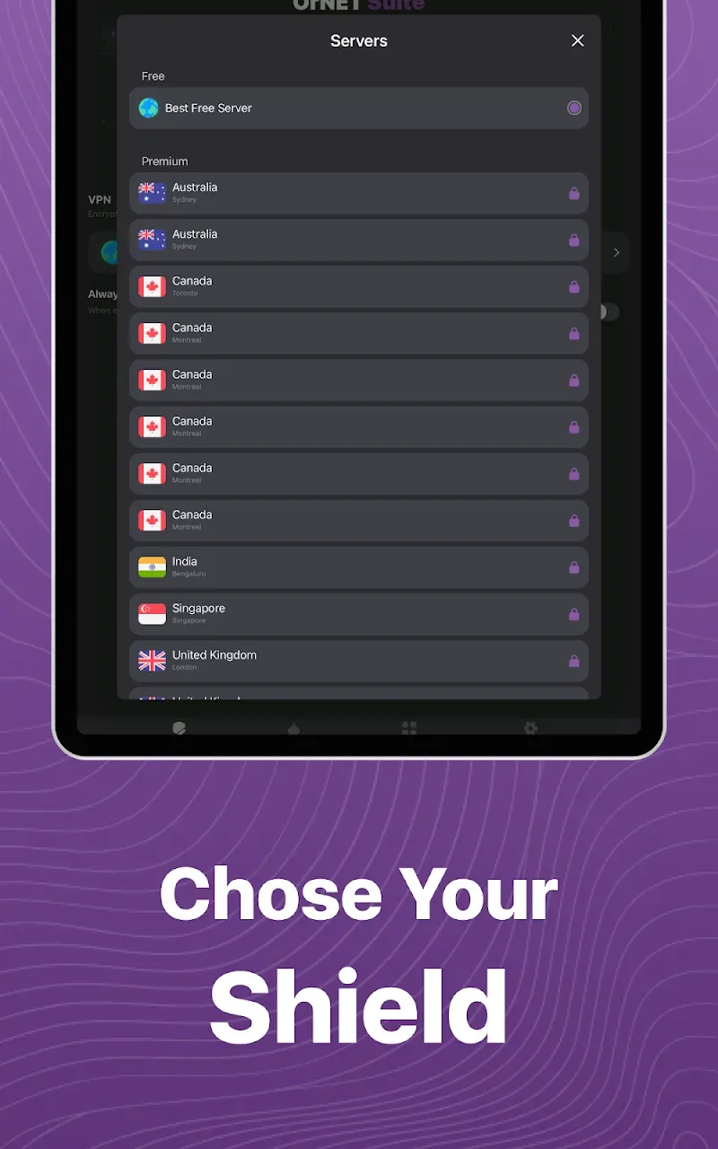 OrNET VPN app preview 3