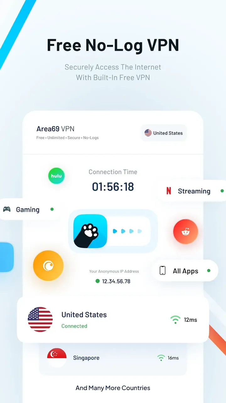 Pawxy VPN interface screenshot 3