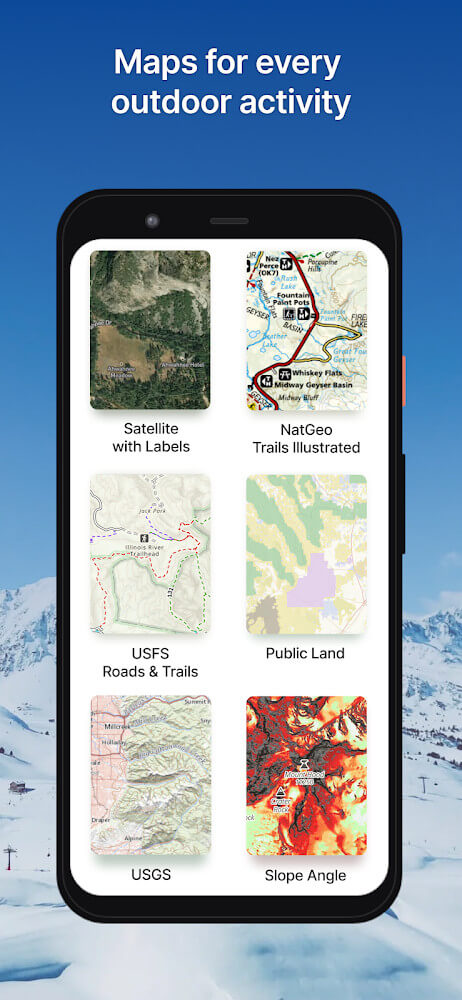 Screenshot aplikasi Gaia GPS 4