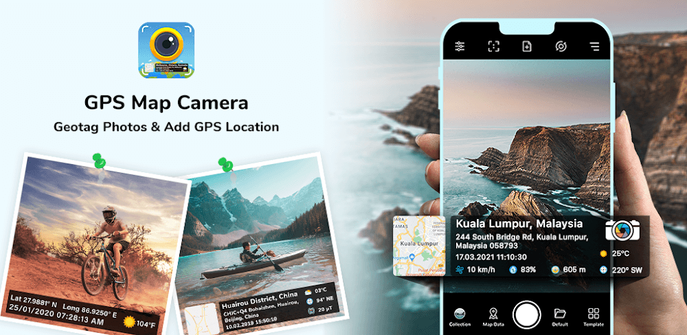 Vista previa de la app GPS Map Camera 1