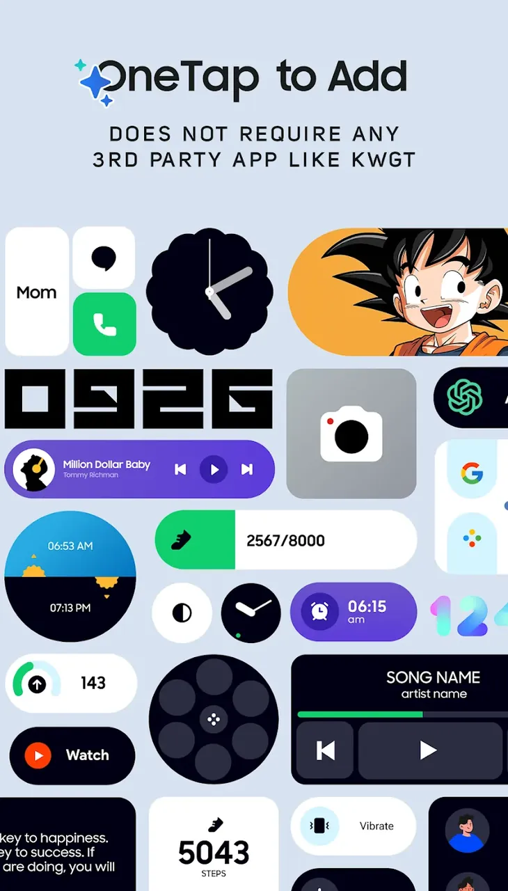 Captura de tela One UI Widgets 6