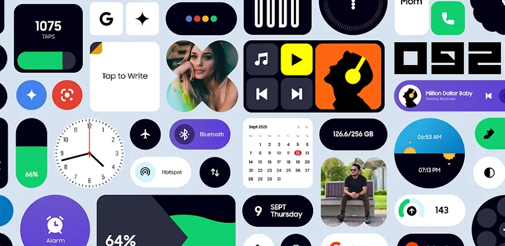 Captura de tela One UI Widgets 1