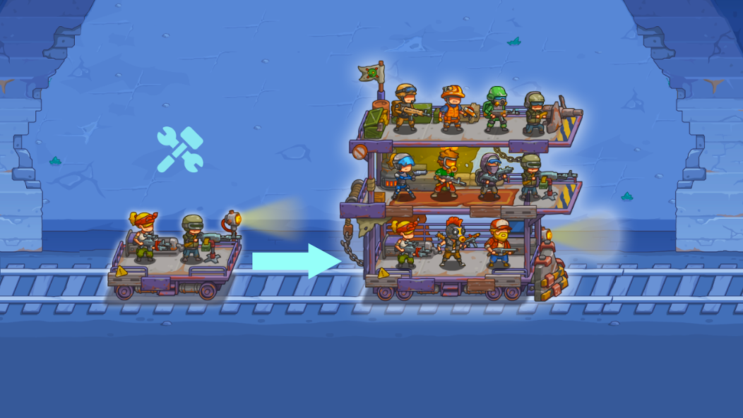 Captura de pantalla 2 de Tower Train: Zombie Defense 2D