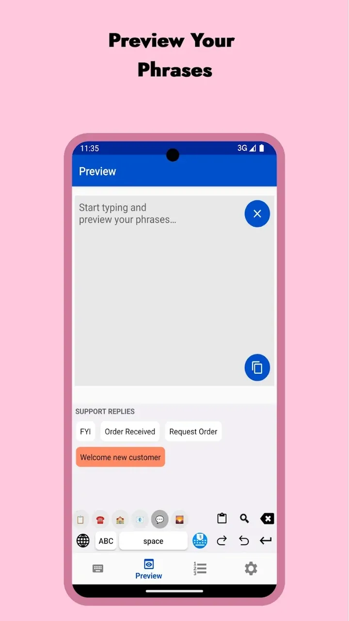 LazyBoard - Phrase Keyboard app screenshot 5