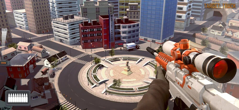 Screenshot da jogabilidade de Sniper 3D Assassin 3