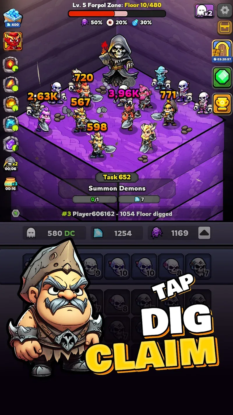 Idle Hell Miner: Necro Merge Screenshot 2