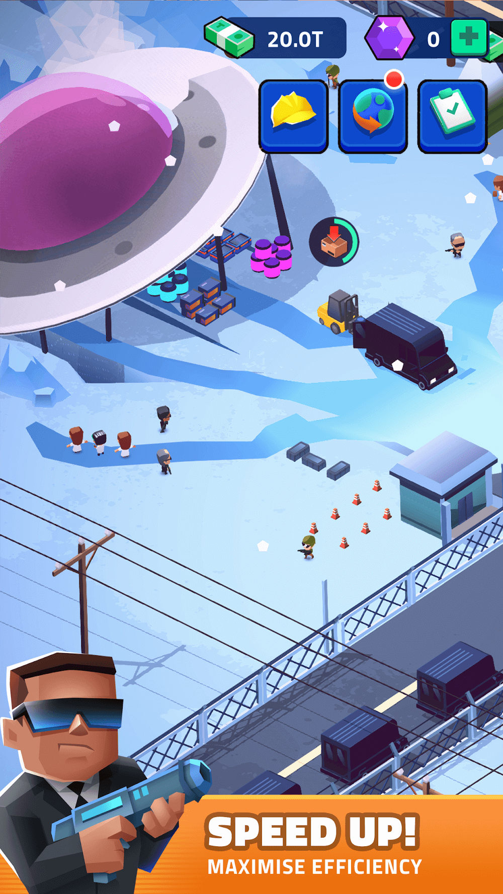 Idle Area 51 gameplay screenshot 4