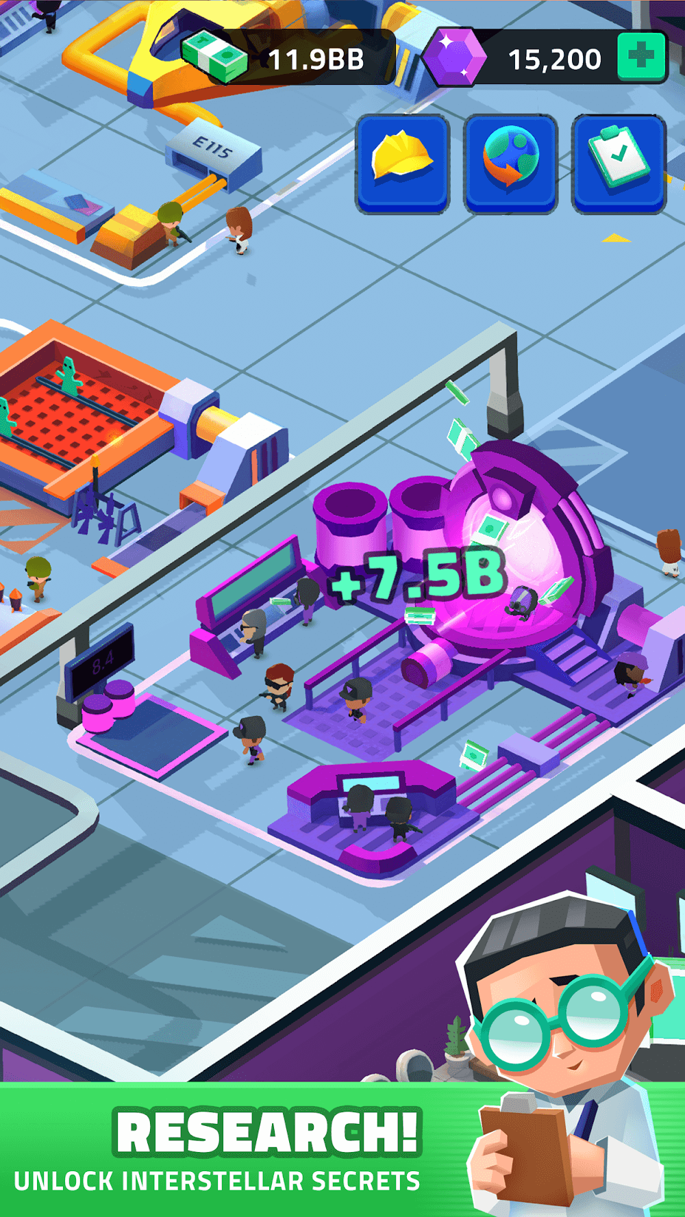 Idle Area 51 gameplay screenshot 3