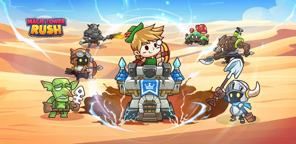 Magic Tower Rush: Idle TD gameplay screenshot 1