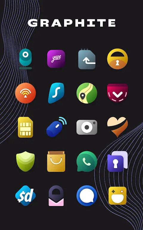 Graphite Icon Pack preview screenshot 6