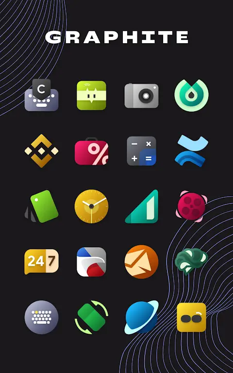 Graphite Icon Pack preview screenshot 4