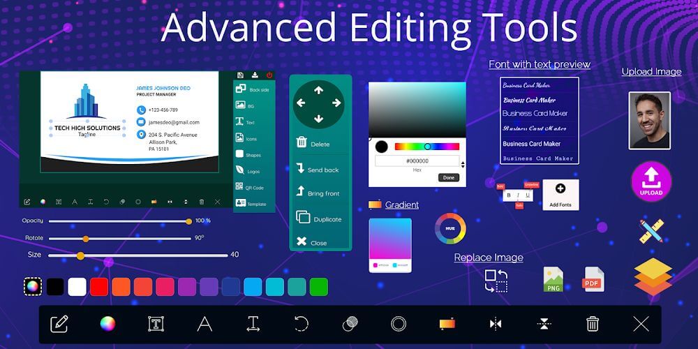Capture d'écran de Business Card Maker 3
